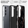 Burga Tough Back Cover Hülle für Samsung Galaxy S22 - Rose Gold Marble 2
