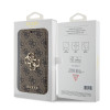Guess 4G Big Metal Logo Book Wallet Klapphülle für Apple iPhone 15 Pro - Braun 6