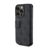 Guess 4G Big Metal Logo Book Wallet Klapphülle für Apple iPhone 15 Pro - Grau 3