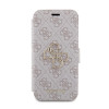 Guess 4G Big Metal Logo Book Wallet Klapphülle für Apple iPhone 15 Pro Max - Rosa 3