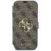 Guess 4G Big Metal Logo Book Wallet Klapphülle für Apple iPhone 16 - Braun 2