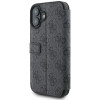 Guess 4G Big Metal Logo Book Wallet Klapphülle für Apple iPhone 16 Plus - Schwarz 3