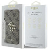 Guess 4G Big Metal Logo Book Wallet Klapphülle für Apple iPhone 16 Pro Max - Braun 6