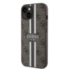 Guess 4G Printed Stripes Hard Case Back Cover Hülle mit MagSafe für Apple iPhone 15 - Braun 3