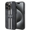 Guess 4G Printed Stripes Hard Case Back Cover Hülle mit MagSafe für Apple iPhone 15 Pro - Schwarz 0
