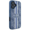 Guess 4G Printed Stripes Hard Case Back Cover Hülle mit MagSafe für Apple iPhone 16 - Blau 3
