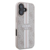 Guess 4G Printed Stripes Hard Case Back Cover Hülle mit MagSafe für Apple iPhone 16 - Rosa 3