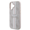 Guess 4G Printed Stripes Hard Case Back Cover Hülle mit MagSafe für Apple iPhone 16 - Rosa 4