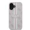 Guess 4G Printed Stripes Hard Case Back Cover Hülle mit MagSafe für Apple iPhone 16 Plus - Rosa 2