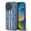 Guess 4G Printed Stripes Hard Case Back Cover Hülle mit MagSafe für Apple iPhone 16 Pro - Blau 0