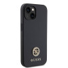 Guess 4G Strass Metal Logo Hard Case Back Cover Hülle für Apple iPhone 15 - Schwarz 2