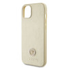 Guess 4G Strass Metal Logo Hard Case Back Cover Hülle für Apple iPhone 15 - Gold 5