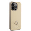 Guess 4G Strass Metal Logo Hard Case Back Cover Hülle für Apple iPhone 15 Pro - Gold 2