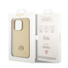 Guess 4G Strass Metal Logo Hard Case Back Cover Hülle für Apple iPhone 15 Pro Max - Gold 5
