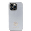 Guess 4G Strass Metal Logo Hard Case Back Cover Hülle für Apple iPhone 15 Pro Max - Silber 1
