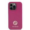 Guess 4G Strass Metal Logo Hard Case Back Cover Hülle für Apple iPhone 15 Pro - Rosa 1