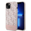 Guess GCube Stripes Hard Case Back Cover Hülle mit MagSafe für Apple iPhone 14 - Rosa 0