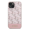 Guess GCube Stripes Hard Case Back Cover Hülle mit MagSafe für Apple iPhone 14 - Rosa 2