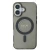 Guess IML Rhinestones Back Cover Hülle mit MagSafe für Apple iPhone 16 - Schwarz 1