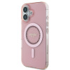 Guess IML Rhinestones Back Cover Hülle mit MagSafe für Apple iPhone 16 - Rosa 2