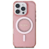 Guess IML Rhinestones Back Cover Hülle mit MagSafe für Apple iPhone 16 Pro - Rosa 2