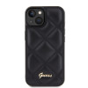 Guess Quilted Puffed Metal Logo Back Cover Hülle für Apple iPhone 15 - Schwarz 1