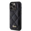 Guess Quilted Puffed Metal Logo Back Cover Hülle für Apple iPhone 15 Pro - Schwarz 3