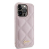 Guess Quilted Puffed Metal Logo Back Cover Hülle für Apple iPhone 15 Pro Max - Rosa 3