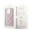 Guess Quilted Puffed Metal Logo Back Cover Hülle für Apple iPhone 15 Pro Max - Rosa 5