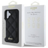 Guess Quilted Puffed Metal Logo Back Cover Hülle für Apple iPhone 16 Plus - Schwarz 6