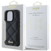 Guess Quilted Puffed Metal Logo Back Cover Hülle für Apple iPhone 16 Pro Max - Schwarz 4
