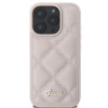 Guess Quilted Puffed Metal Logo Back Cover Hülle für Apple iPhone 16 Pro Max - Rosa 1