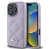 Guess Quilted Puffed Metal Logo Back Cover Hülle für Apple iPhone 16 Pro Max - Lila 0