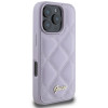 Guess Quilted Puffed Metal Logo Back Cover Hülle für Apple iPhone 16 Pro Max - Lila 3