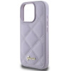 Guess Quilted Puffed Metal Logo Back Cover Hülle für Apple iPhone 16 Pro Max - Lila 4