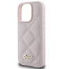 Guess Quilted Puffed Metal Logo Back Cover Hülle für Apple iPhone 16 Pro - Rosa 4
