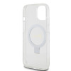 Guess Ring Stand Script Glitter Back Cover Hülle mit MagSafe für Apple iPhone 15 - Transparent 5
