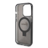 Guess Ring Stand Script Glitter Back Cover Hülle mit MagSafe für Apple iPhone 15 Pro - Schwarz 5