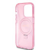 Guess Ring Stand Script Glitter Back Cover Hülle mit MagSafe für Apple iPhone 15 Pro Max - Rosa 5