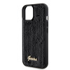 Guess Sequin Script Metal Back Cover Hülle für Apple iPhone 15 - Schwarz 3