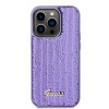 Guess Sequin Script Metal Back Cover Hülle für Apple iPhone 15 Pro Max - Lila 1