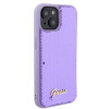 Guess Sequin Script Metal Back Cover Hülle für Apple iPhone 15 - Lila 2