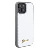 Guess Sequin Script Metal Back Cover Hülle für Apple iPhone 15 - Silber 3