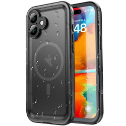 Shellbox Wasserdichte IP68 Hülle mit MagSafe für Apple iPhone 16 - Schwarz