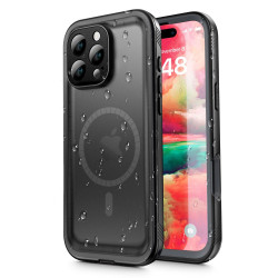 Shellbox Wasserdichte IP68 Hülle mit MagSafe für Apple iPhone 16 Pro Max - Schwarz