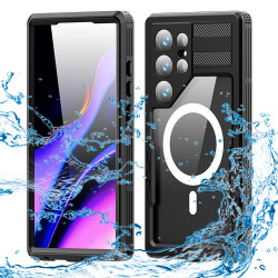 Shellbox Wasserdichte IP68 Hülle mit MagSafe für Samsung Galaxy S24 Ultra - Schwarz