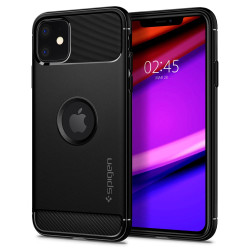 Spigen Rugged Armor Back Cover Hülle für Apple iPhone 11 - Schwarz