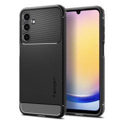 Spigen Rugged Armor Back Cover Hülle für Samsung Galaxy A25 - Schwarz