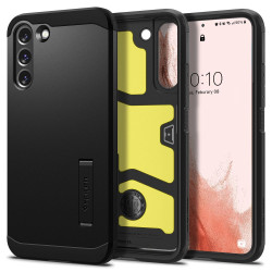 Spigen Tough Armor Back Cover Hülle für Samsung Galaxy S22 - Schwarz