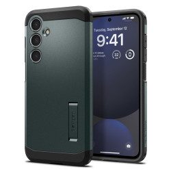 Spigen Tough Armor Back Cover Hülle für Samsung Galaxy S24 FE - Dunkelgrün